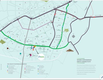 3 BHK Apartment – Map Location View at M3M Golf Estate, Sector 65 - for Sale