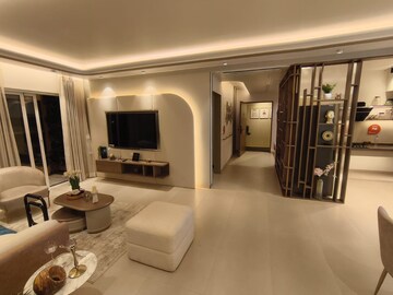 Living Room in 3 BHK Apartment at Dosti West County, Balkum Pada – for Sale