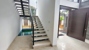 Staircase in 4 BHK Villa at Prestige Golfshire, Nandi Hills – for Rent