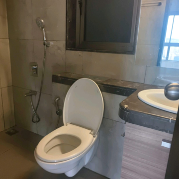 Bathroom in 2 BHK Apartment at L&T Emerald Isle, Budhia Jadhav Wadi – for Rent