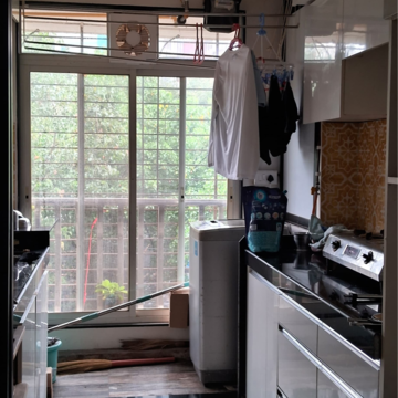 Kitchen in 2 BHK Apartment at Sharda Edifice Celestial, Valmik Nagar – for Rent