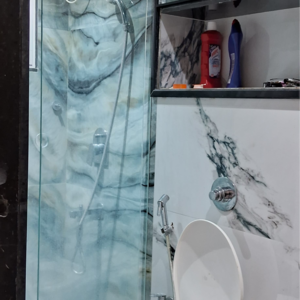 Bathroom in 2 BHK Apartment at Sharda Edifice Celestial, Valmik Nagar – for Rent