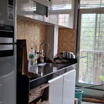 Kitchen in 2 BHK Apartment at Sharda Edifice Celestial, Valmik Nagar – for Rent