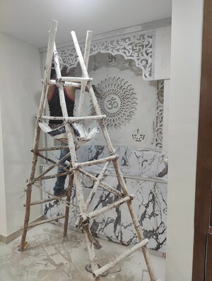 Staircase in 4 BHK Builder Floor at Green Fields Colony – for Sale