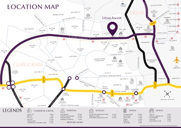 4 BHK Apartment – Map Location View at Emaar Urban Ascent, Sector 112 - for Sale