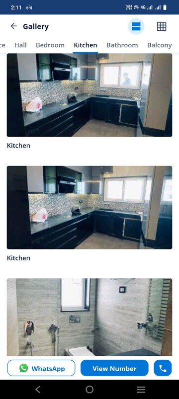 Kitchen in 4 BHK Apartment at Sagar Kunj Apartments, Sector 9a – for Rent