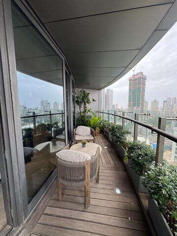 Balcony in 2 BHK Apartment at Lodha The World Towers World One Tier 2, Worli – for Rent