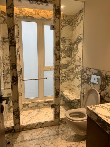 Bathroom in 4 BHK Builder Floor at Boutique Residential Apartments A-10, Gulmohar Park – for Rent