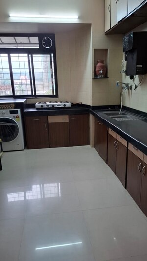 Kitchen in 3 BHK Apartment at Vasant Valley Complex, Malad East – for Rent