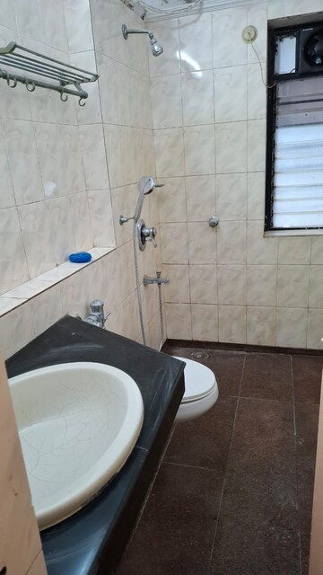 Bathroom in 3 BHK Apartment at Vasant Valley Complex, Malad East – for Rent