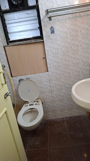 Bathroom in 3 BHK Apartment at Vasant Valley Complex, Malad East – for Rent