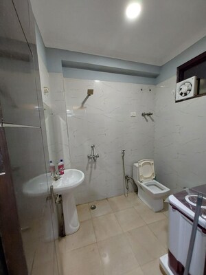 Bathroom in 3 BHK Apartment at Chattarpur – for Rent