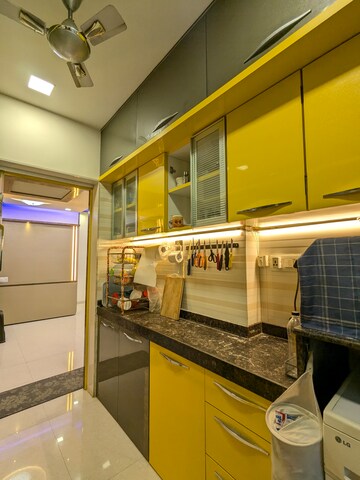 Kitchen in 3 BHK Apartment at Gurukrupa Marina Enclave, Malad West – for Sale