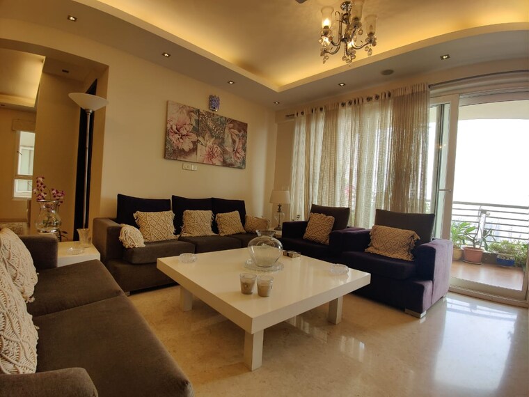 Living Room, acropolis-purple-voyage-to-the-stars 4 Bedroom 2600 Sq.Ft. Apartment In Nibm Road Pune 9261999