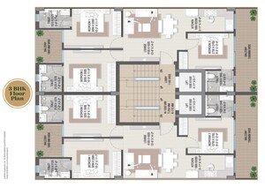 Floor Plan in 3 BHK Builder Floor at VKS Palm Drive, Pataudi – for Sale