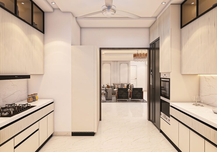 Kitchen, alaknanda-maxxus-eden-estate 3 Bedroom 1800 Sq.Ft. Builder Floor In Ghazipur Zirakpur 9262813