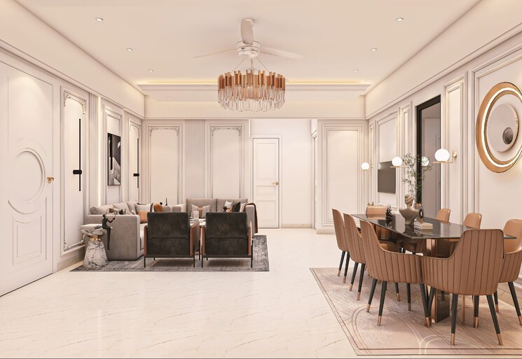 Living Room, alaknanda-maxxus-eden-estate 3 Bedroom 1800 Sq.Ft. Builder Floor In Ghazipur Zirakpur 9262813