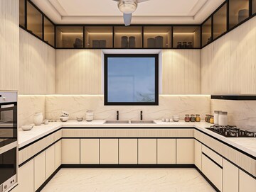 Kitchen in 3 BHK Builder Floor at Alaknanda Maxxus Eden Estate, Ghazipur – for Sale