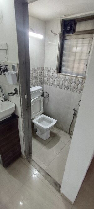 Bathroom in 1 BHK Apartment at Vijay Garden, Ghodbunder Road – for Rent