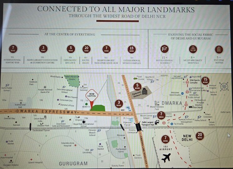 Map Location, m3m-capital 3 Bedroom 1665 Sq.Ft. Apartment In Sector 113 Gurgaon 9263380