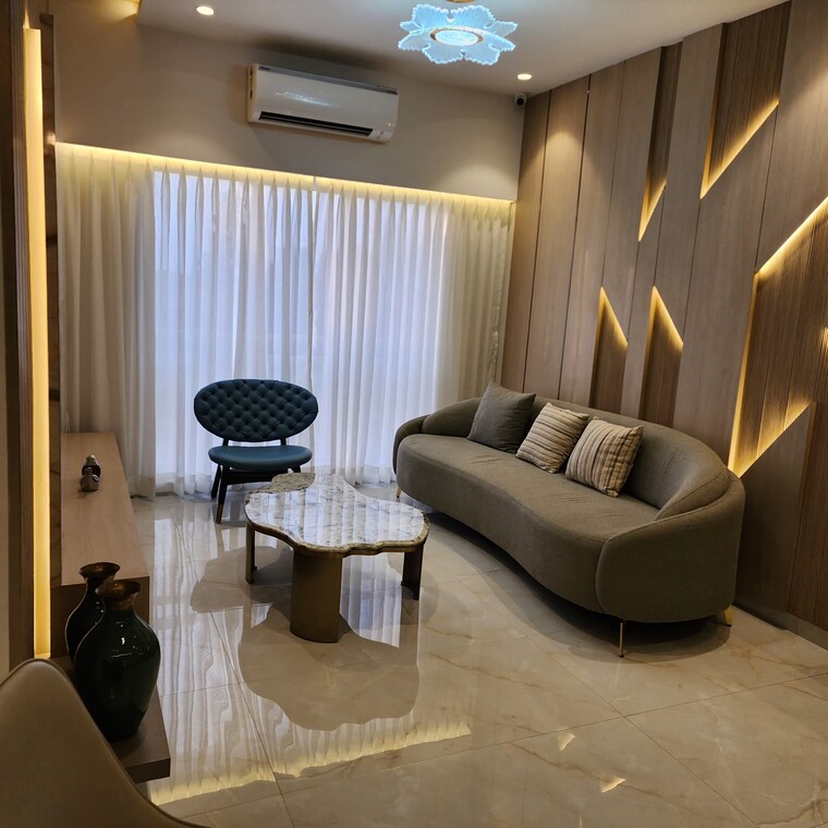 Living Room, malhar-24-east 2 Bedroom 1100 Sq.Ft. Apartment In Sanpada Navi Mumbai 9263462