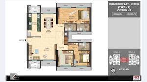 Floor Plan in 3 BHK Apartment at N Rose Northern Hills, Dahisar East – for Sale