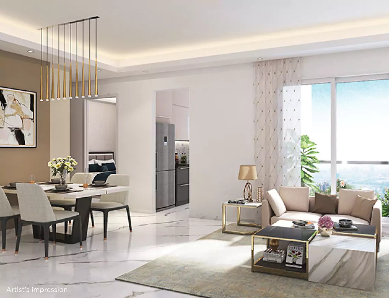 2 BHK + Pooja Room,Servant Room Apartment For Sale in Sheth Vasant Lawns