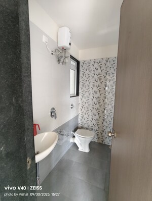 Bathroom in 1 BHK Apartment at DSS Mahavir Kalpavruksha Alcacia Tower, Ghodbunder Road – for Rent