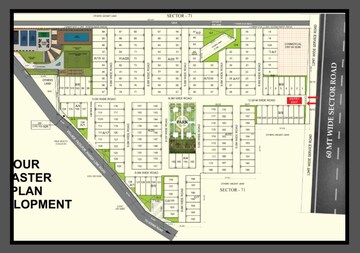 3 BHK Builder Floor – Map Location View at Sector 71 - for Sale