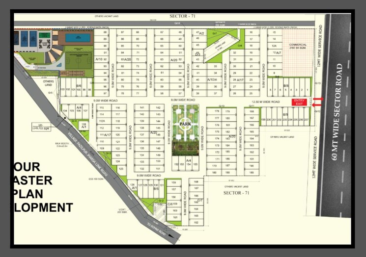 Map Location, sector 71 3 Bedroom 1600 Sq.Ft. Builder Floor In Sector 71 Gurgaon 9263673
