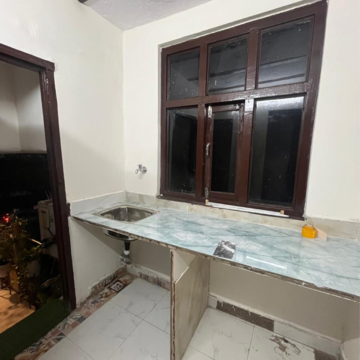 Kitchen in 1 RK Builder Floor at Malviya Nagar – for Rent