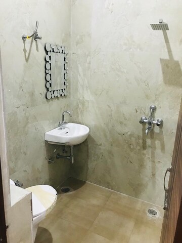 Bathroom in 3 BHK Builder Floor at Dhakoli – for Rent