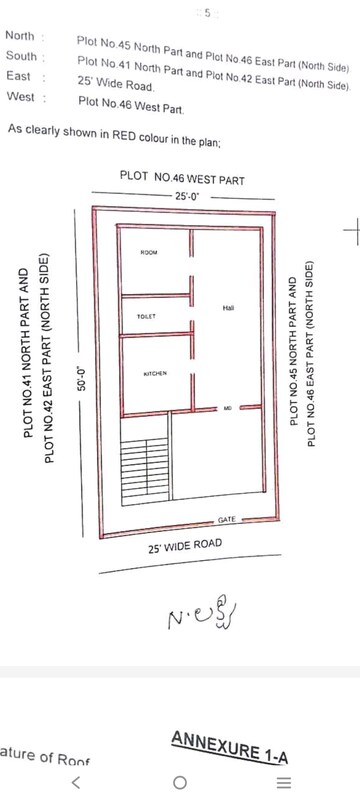 Floor Plan in 2 BHK Independent House at Balapur – for Sale