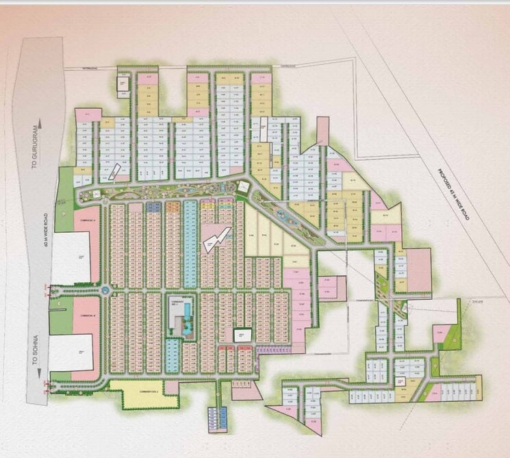 Master Plan, signature-global-daxin-vistas 3.5 Bedroom 1550 Sq.Ft. Apartment In Bhondsi Gurgaon 9264754