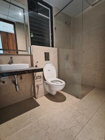 Bathroom in 3 BHK Apartment at Kumar Primrose, Kharadi – for Rent