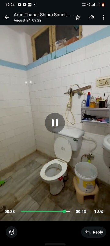 Bathroom in 2 BHK Apartment at Shipra Suncity, Vaibhav Khand – for Sale
