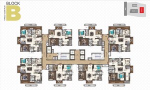 Floor Plan in 2 BHK Apartment at Vertex 33 West, Nallagandla – for Sale