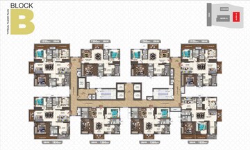 Floor Plan in 2 BHK Apartment at Vertex 33 West, Nallagandla – for Sale