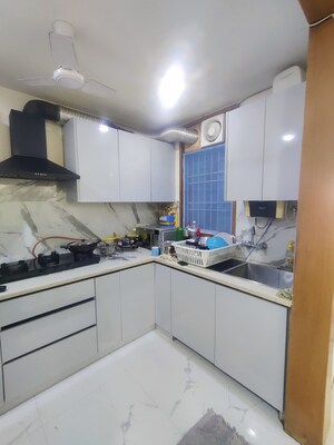 Kitchen in 3 BHK Apartment at Chattarpur – for Rent