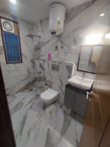 Bathroom in 3 BHK Apartment at Chattarpur – for Rent