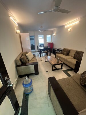 Living Room in 1 BHK Builder Floor at Greater Kailash I – for Rent