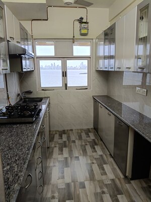 Kitchen in 1 BHK Apartment at Maker Tower, Cuffe Parade – for Rent