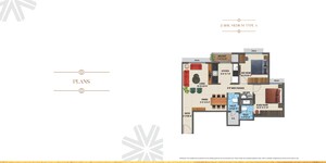Floor Plan in 2 BHK Apartment at Arihant Advika, Vashi Sector 9 – for Sale