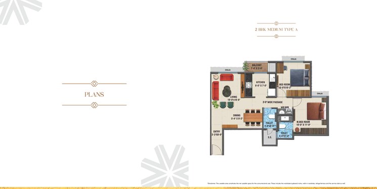 Floor Plan, arihant-advika 2 Bedroom 656 Sq.Ft. Apartment In Vashi Sector 9 Navi Mumbai 9266791