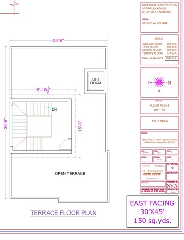 Floor Plan in 4 BHK Villa at Tukkuguda – for Sale