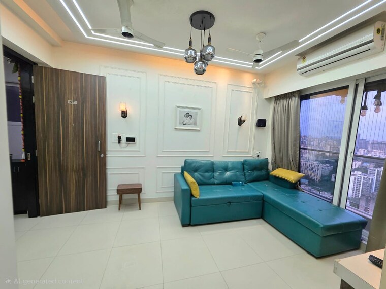 Living Room, ashar-edge 1 Bedroom 456 Sq.Ft. Apartment In Pokhran Road No Two Thane 9267209