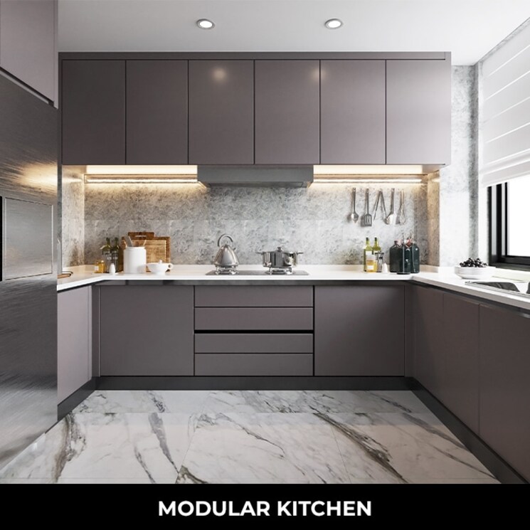 Kitchen, rof-insignia-park 3 Bedroom 1500 Sq.Ft. Builder Floor In Sector 93 Gurgaon 9267108