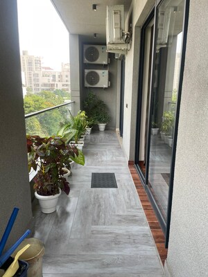Balcony in 3 BHK Apartment at Ansal Sushant Lok I, Sector 43 – for Rent