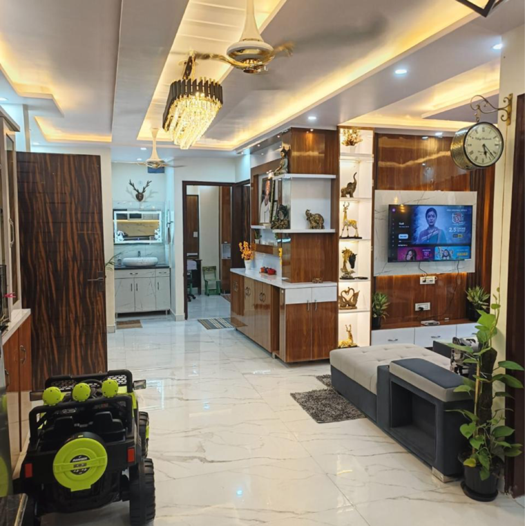 Living Room, dwarka mor 4 Bedroom 1200 Sq.Ft. Builder Floor In Dwarka Mor Delhi 9267414