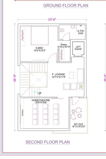 Floor Plan in 4 BHK Villa at Kongar Khurd – for Sale